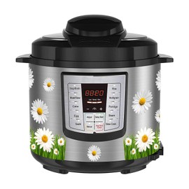 Daisy Flower Decal Sticker Skin for Slow Cooker (3-5 Quart, Print)