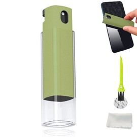 3 in 1Fingerprint Proof Screen Cleaner Tool, Touchscreen Electronic Screen Cleaner, All in One Cleaning Kit with Microfiber and Soft Fiber Flannel for All Phones, Laptop,TV and Tablet Screens (Green)