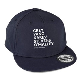 Hippowarehouse Grey Yang Karev Stevens O'Malley# Squadgoals Snapback hat Premium Printed 5 Panel Flat Peak Cotton OneSize Adults