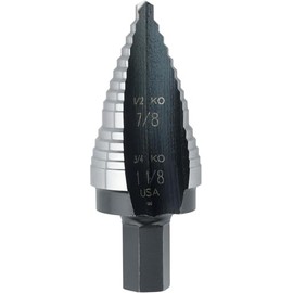 Irwin Tools Unibit #9 7/8-Inch and 1-1/8-Inch Step-Drill Bit, 1/2-Inch Shank (10239)