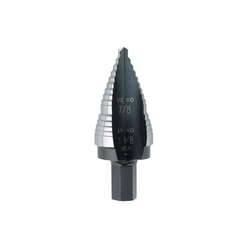 Irwin Tools Unibit #9 7/8-Inch and 1-1/8-Inch Step-Drill Bit, 1/2-Inch