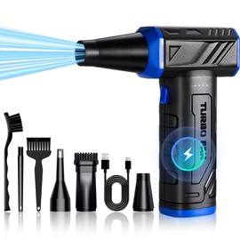 150000 RPM Electric Brushless Compressed Air Duster with LED Light-Cordless Rechargeable Air Blower for Cleaning Electronics,Keyboards,PC,Cars,3-Gear Adjustable Dust Blower,Alternative to Canned Air