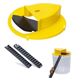 Mouse Trap Bucket Bucket Lid Mouse Trap, 5 Gallon Bucket Compatible, Mouse Catching Tool, Trap Door Style, Multi Catch, Auto Reset, Indoor Outdoor (YELLOW10)