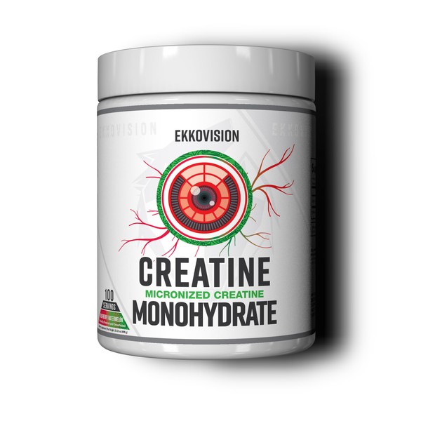 Ekkovision Creatine Monohydrate Powder, Micronized, Raspberry Watermelon, Pre & Post