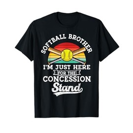 Retro Softball brother I'm Just Here for Concession Stand T-Shirt