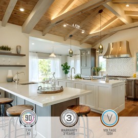 TORCHSTAR 6 Inch Gimbal LED Recessed Lighting with Junction Box, 13.5W IC Rated Air Tight Directional Swivel Downlight, CRI90+ Dimmable Canless LED Recessed Light, 3000K, ETL, Pack of 4