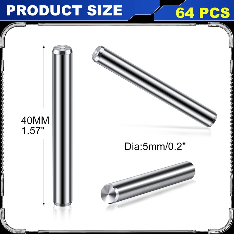 5 mm x 40 mm Stainless Steel Shelf Dowel Pin
