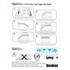 Deebior 94455 Original Side Rain Guards, 4pcs Out-Channel Tape-On Nice