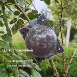 Stroagymoon 10 Packs Medium Size Plant Rooting Grow Propagation Ball, Still Air Box, Reusable Half Transparent Grafting Device Replacement Spare Parts