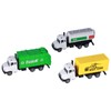 3pcs 1:50 Garbage Truck Models Set Plastic Alloy Sanitation Tanker