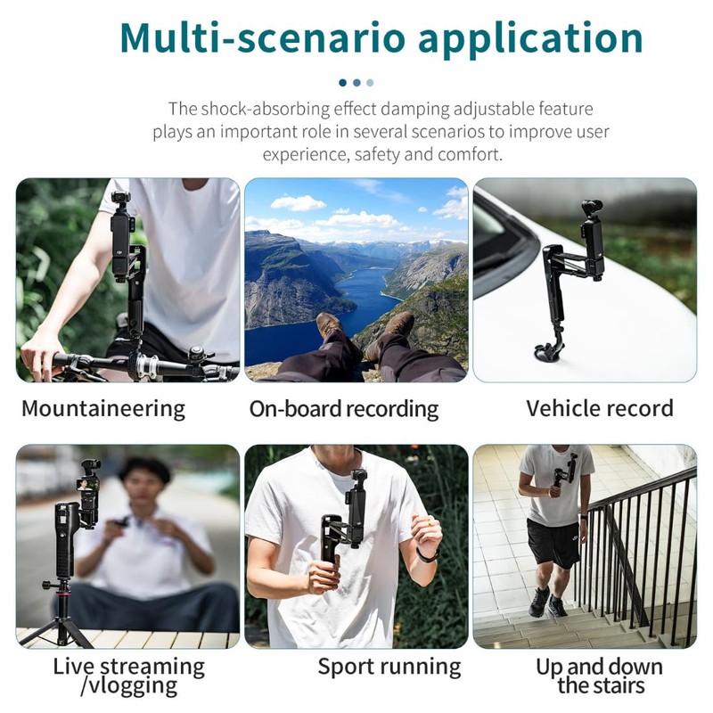 Fotoleey Osmo Pocket 3 Hand Stabiliser - Anti-Shake Handle Grip