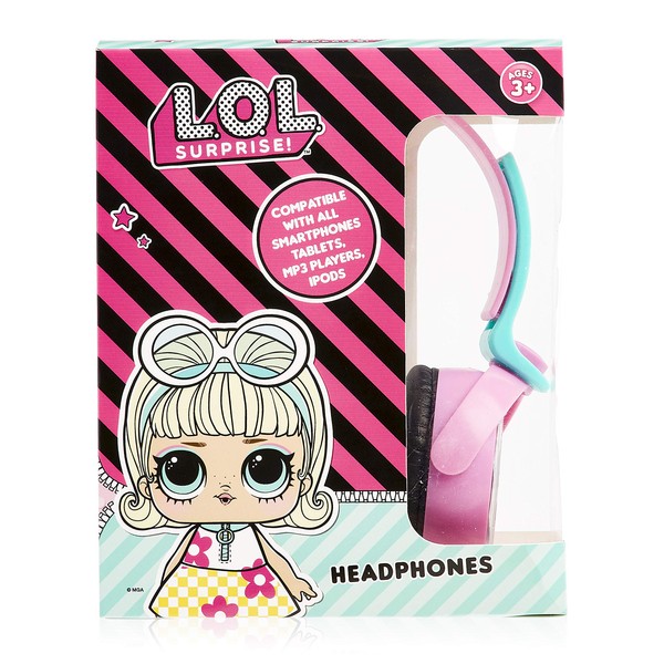L.O.L. Surprise! Girls Headphones, Over Ear Headphones For Kids, Childrens Wired Headset for Travel