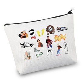 VAMSII 80s Sci Fi Movie Gifts Time Traveling Machine Makeup Bag for Woman Movie Lover Gift Musical Theatre Gift (TimeMachineBag)