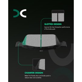 SCITOO Disc Brake Pads Kits D1645-8873 Semi Metallic Front Brake Pads Set Fit For Ford For Escape 2013-2017,For Ford For Transit Connect 2014-2020