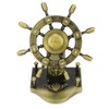 Pirate Decor Alloy Retro Style Glossy Durable Nautical Rudder Ornaments