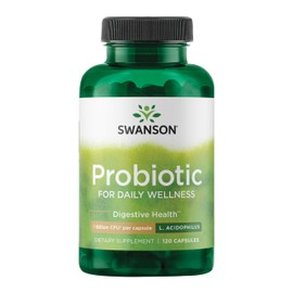 Swanson Probiotic - Digestive Health Supplement w/ 1 Billion CFU per Capsule - Natural Formula Supporting Bowel Regularity & Daily Wellness - (120 Capsules)
