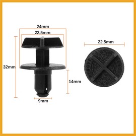 Partuto 15pcs Plastic Rivet Bumper Fastener Clips Push-Type Retainer for Car Replacement