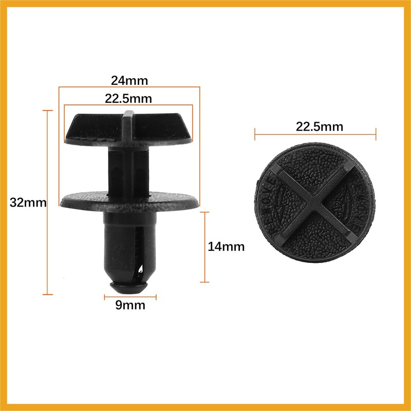 Partuto 15pcs Plastic Rivet Bumper Fastener Clips Push-Type Retainer for