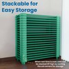 ECR4Kids Stackable Kiddie Cot, Standard Size, Classroom Furniture, Ready-To-Assemble, Green,