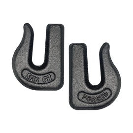 2 Pack Heavy Duty 5/16" Weld On Grab Hook, Grade 70 Clevis Chain Hook for Trailer, Truck, Rigging, Flatbed, Tractors, Loader, Bucket, Tie Down (2)