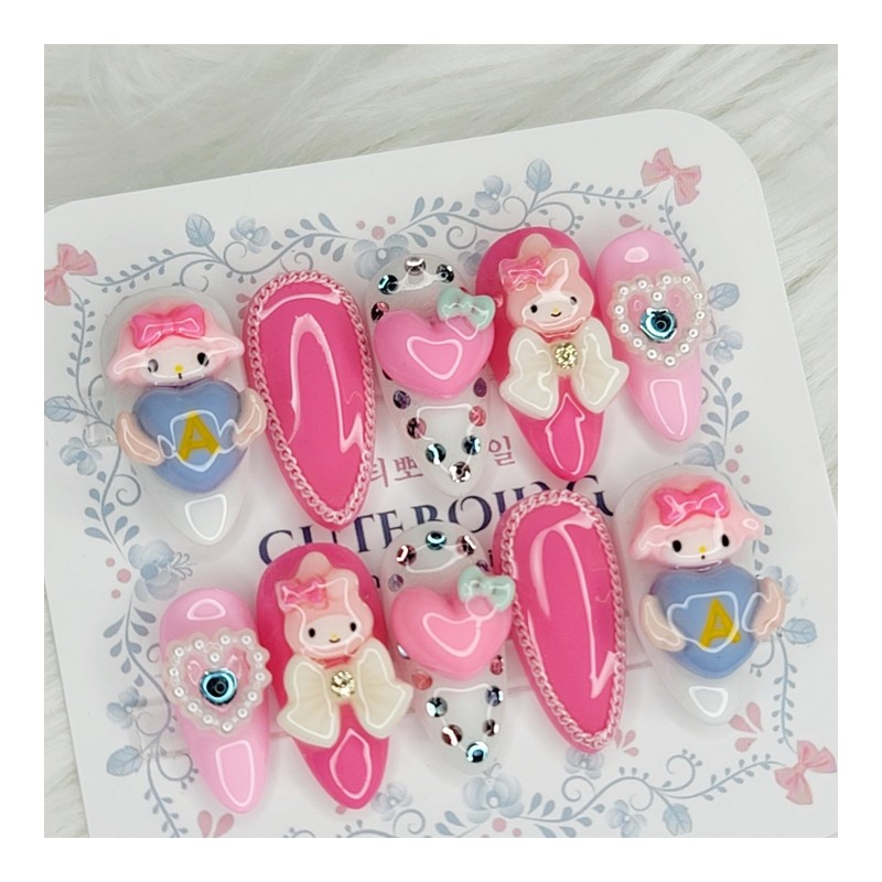 Pastel Toy Handmade Nail Tips - Almond S / 파스텔
