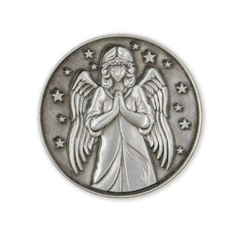 Guardian Angel Love Expression Coin, EDC Coin for Public Servants & Law Enforcement, Keepsake Pocket Token of Prayer & Divine Protection for Men & Women, Thinking of You Gift of Appreciation
