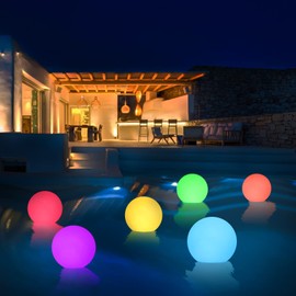 Floating Pool Lights for Swimming Pool, 3 Inch LED Orb Pool Lights that Float, IP68 Waterproof Light up Pool Float, Glow Balls for Pool at Night Lights for Hot tub Pond Garden Lawn Party Decor, 6pack