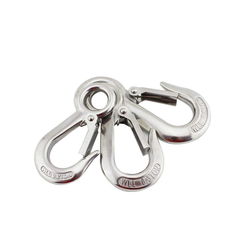 POFET Heavy Duty American Cargo Hook Hoist Hook 0.2T-304 Stainless