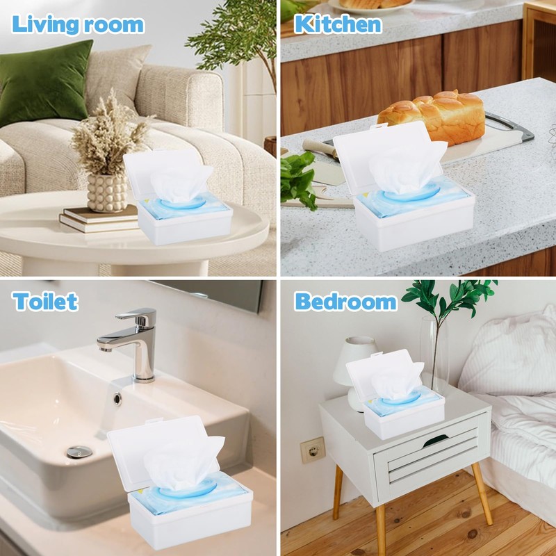 FMOACEN 2 Pack Wipes Dispenser Compatible with Cottonelle Flushable, Refillable