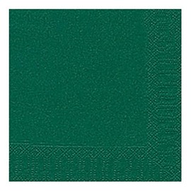 Duni Napkins 3-Ply Tissue Plain Dark Green 33 x 33 cm Pack of 20