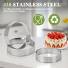 Teokantz 6 PCS Ø 8 cm Crumpet Rings Non Stick,