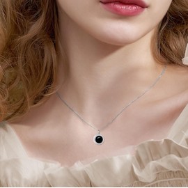 ONEFINITY Onyx Urn Necklaces for Ashes Sterling Silver Black Onyx Cremation Jewelry for Ashes Memory Jewelry for Women