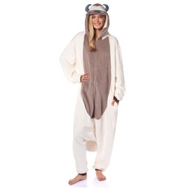 INTIMO Nickelodeon Avatar The Last Airbender Appa Women's Hooded Union Suit One Piece Costume Kigurumi Pajama (Large/X-Large)