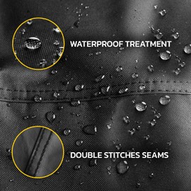 Seal Skin Covers Fire Pit Cover Square for Fire Pit, 36"L X 36"W X 20”H, Waterproof, 600D Heavy Duty Polyester with PVC Coating, Weather Resistant, Tear Resistant Patio Outdoor Fire Bowl Cover, Black