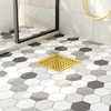 Neodrain Square Shower Drain, 6 in Golden 304 Stainless Steel
