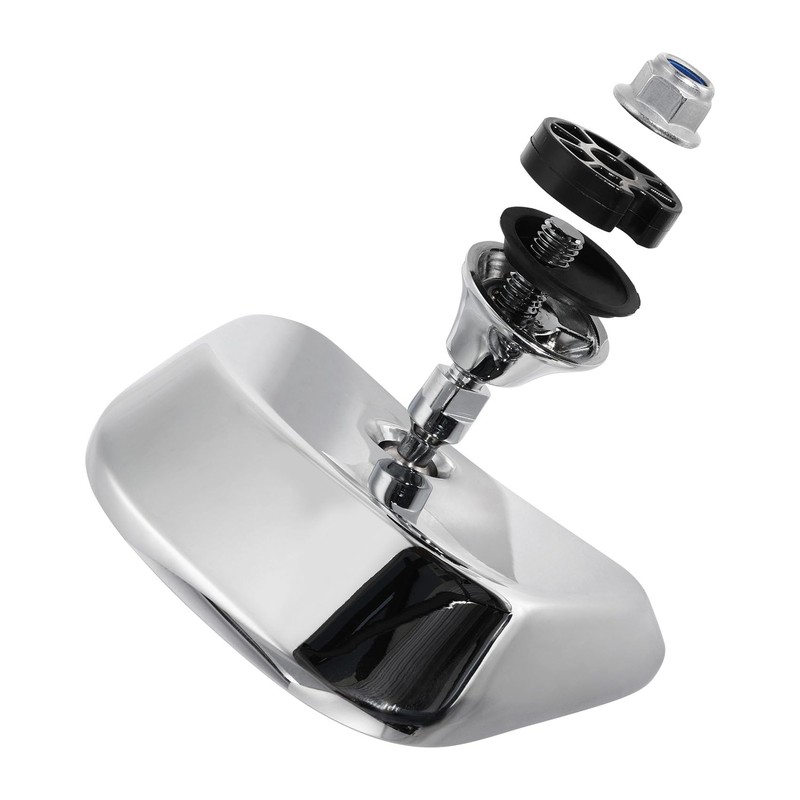 TCT-MOTORPARTS Chrome Fairing Mount Rear View Mirror Fits for Harley