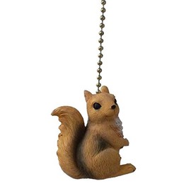 Clementine Designs Squirrel Ceiling Fan Pull Chain Extender, Brown, 2 x 1.75 x 1 Inches