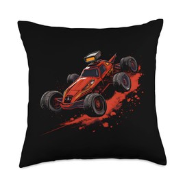 RC Racing Remote Control Car Apparel Enthusiasts Throw Pillow