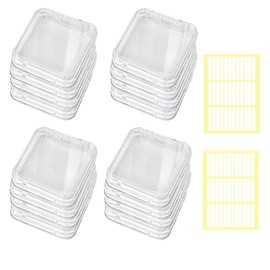 Gaahkai 16PCS Press on Nail Boxes, Nail Cases for Press Ons with 72 Pcs Adhesive Double Sided Tape