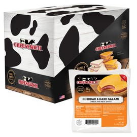 Cheesewich Protein Snacks - Cheddar Cheese & Hard Salami Slices, Pack of 16, 2.5 oz Each, Keto Friendly, Ideal for Camping, Healthy Snacks with 16g Protein Per Serving