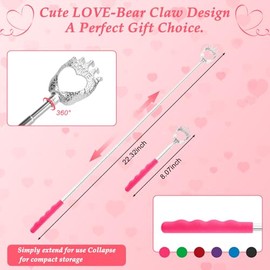 HOFASON 6 Pack Love Back Scratcher, Stocking Stuffers for Women Men Adults, Christmas Birthday Gifts for Mom Dad Wife Husband, White Elephant Gifts, Prizes for Adults Extendable Bulk Back Massager