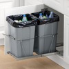 VEVOR Pullout Trash Can for Kitchen Cabinets, 27QTx2 Double Under