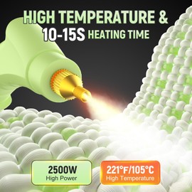 2500W Portable Handheld Steam Cleaner for Car, Large Capacity 10s Fast Heating Steamer for Cleaning with 9 Pieces Accessories, Heavy Duty Plug-and-Play Steam Cleaner for Home|Car|Kitchen|More