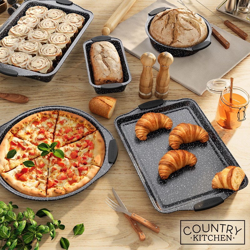 Country Kitchen Nonstick Stackable Bakeware Set - Durable, Easy Release