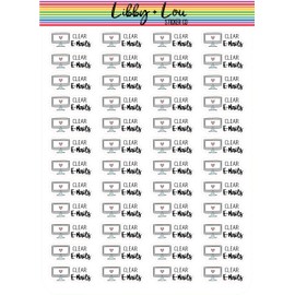 Clear Emails Planner Stickers | Libby and Lou Sticker Co
