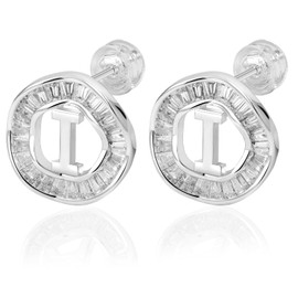 Initial Stud Earrings for Women, TAIGRAMA 18K Gold Plated Cubic Zirconia Earrings Studs Hypoallergenic for Sensitive Ears, Letter Studs Earrings for Women Jewelry Gifts, Letter G, Brass Cubic