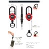 (ROOT CO.) GRAVITY MAGREEL 360 Carabiner Reel with Built-In Magnet