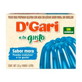 DGari Polvo para preparar gelatina a tu gusto sabor mora silvestre 23g