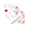 Placa de masaje facial antiarrugas Jade Stone Roller + Gua