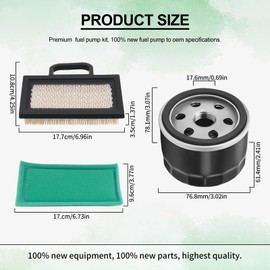 TIANYAN 499486S Air Filter/492932S Oil Filter Tune up Kit Replacement for BS 499486 499476S 698754 499486 499486S 18-26 HP intek V-Twins LA120 LA130 LA140 LA150 L120 LA145 D130 D140 Lawn Mower Parts